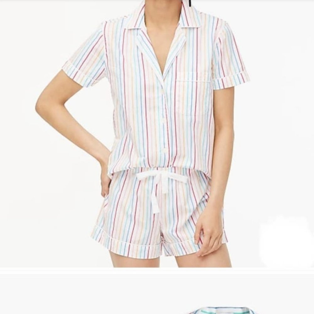 Rainbow striped J.Crew pajamas